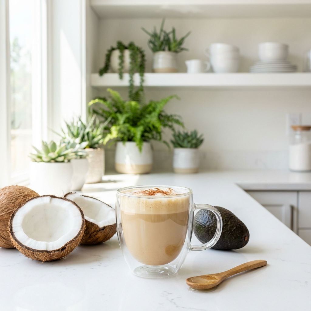 Veganer Bulletproof Coffee mit Kokosöl